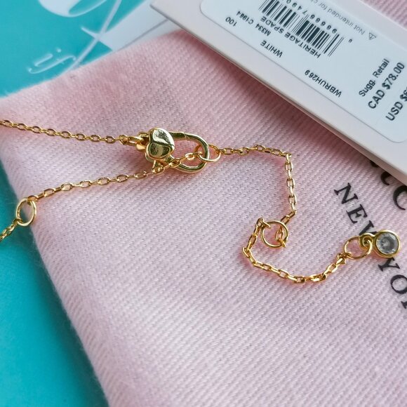 heritage spade enamel heart mini necklace white - Picture 3 of 3